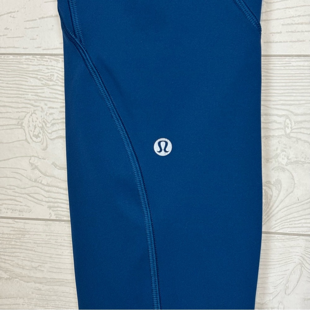 Lululemon Time To Sweat Tights Deep Marine Size 8 - Picture 7 of 11